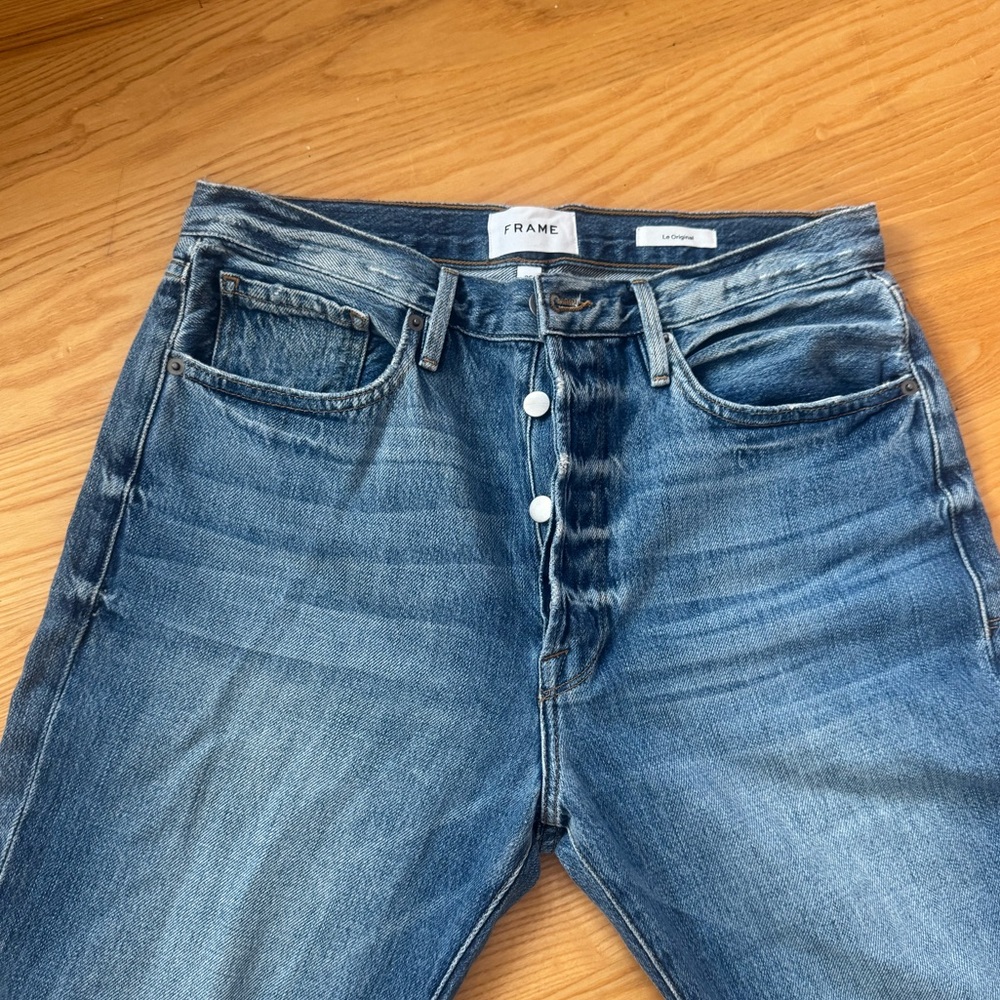 Frame Denim jeans le original jeans slim straight cropped dark wash